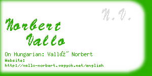 norbert vallo business card